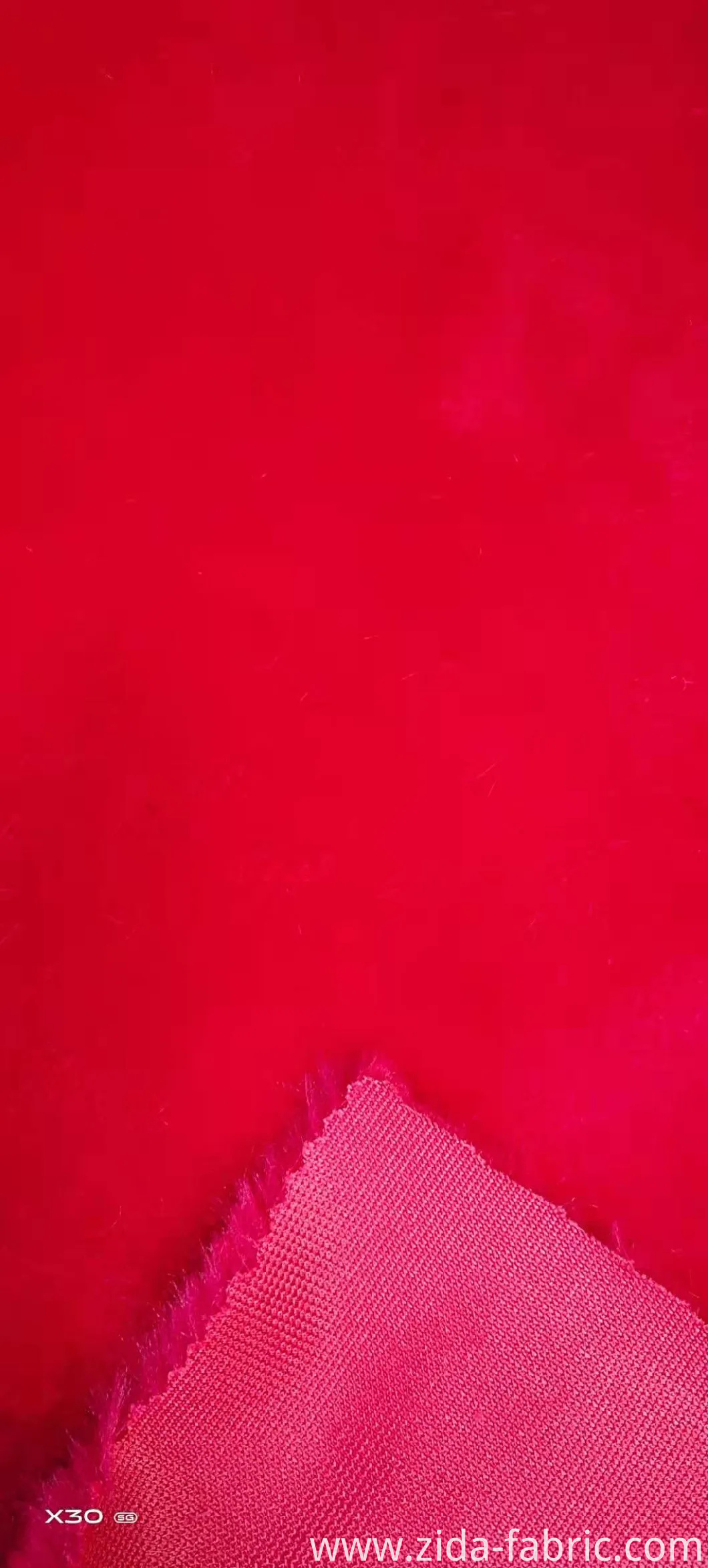 100%Polyester Rabbit-Like Mink Hair Knitted Fabric